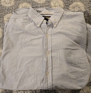 Rugby Ralph Lauren OCBD Distressed Large Blue/White Striped